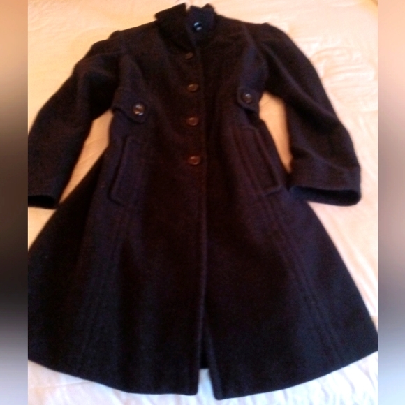 Black Wool Overcoat - Picture 9 of 12